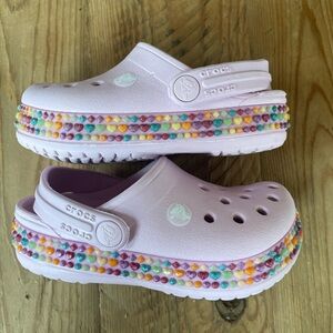 CROCS Kids' Light Pink with Multicolor Jewels